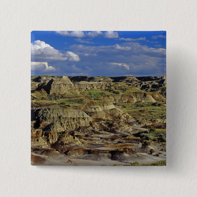 Macaron Carré 5 Cm Formations des Badlands au Dinosaur Provincial Par (Devant)