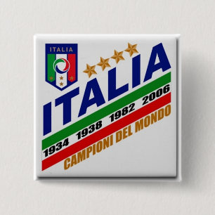 Macaron Carré 5 Cm Forza Italia - coupe du monde 2010