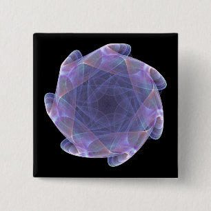 Macaron Carré 5 Cm fractale violette