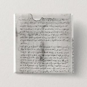 Macaron Carré 5 Cm Fragment de lettre écrit par Christopher