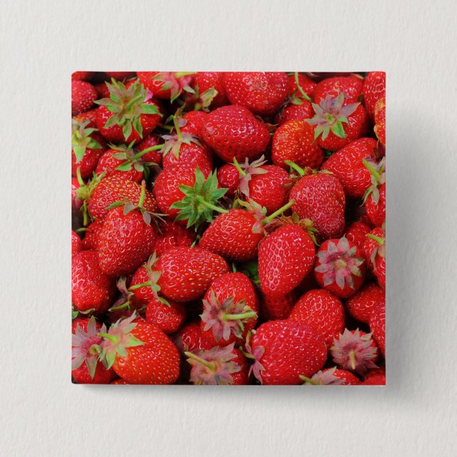Macaron Carré 5 Cm Fraises (Devant)