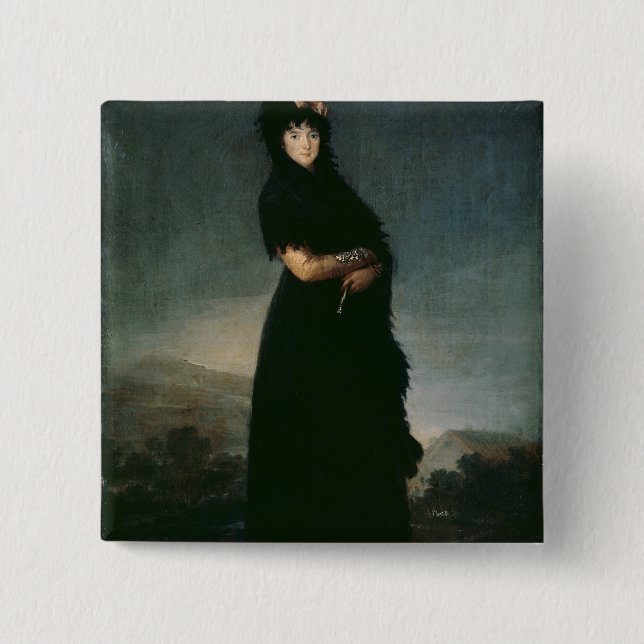 Macaron Carré 5 Cm Francisco Jose de Goya y Lucientes | Marianne (Devant)