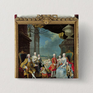 Macaron Carré 5 Cm Franz Stephan I avec son épouse Marie-Therese