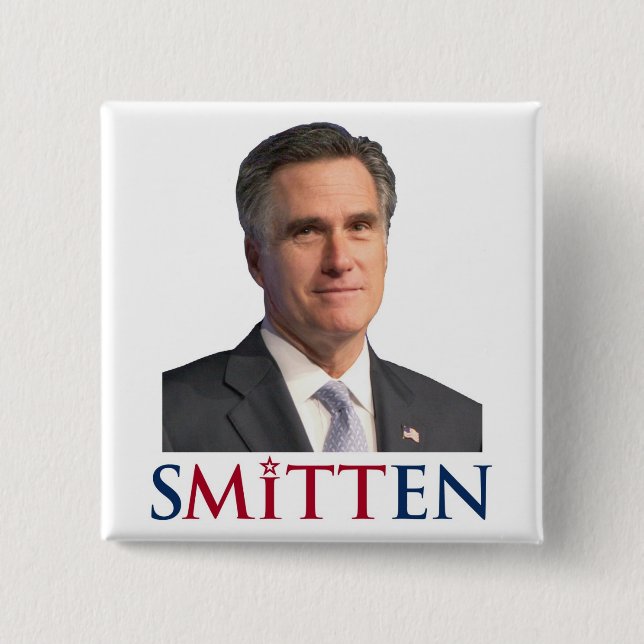 Macaron Carré 5 Cm FRAPPÉ par le bouton de MITT ROMNEY (Devant)