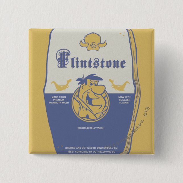 Macaron Carré 5 Cm Fred Flintston Big Bold Belly Laver (Devant)