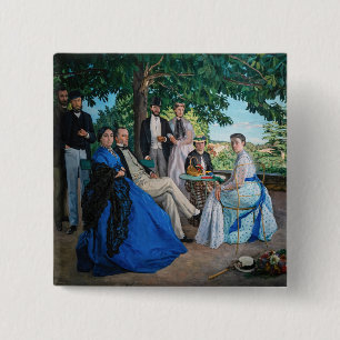 Macaron Carré 5 Cm Frédéric Bazille - La Réunion de Famille