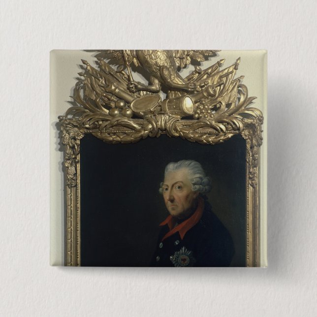 Macaron Carré 5 Cm Frederick II de la Prusse (Devant)