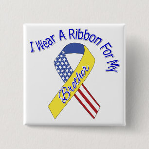 Macaron Carré 5 Cm Frère - je porte un patriotique militaire de ruba