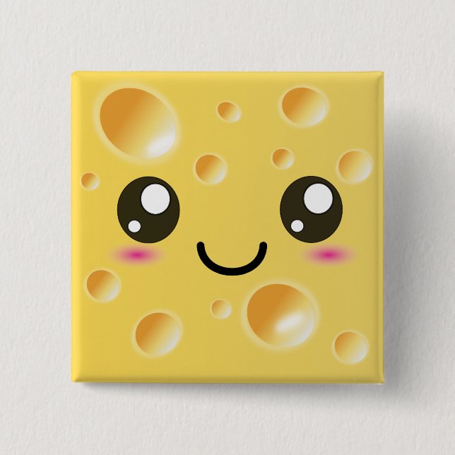 Macaron Carré 5 Cm Fromage bon Cute Kawaii (Devant)
