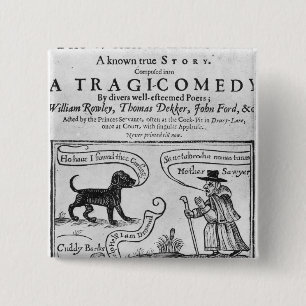 Macaron Carré 5 Cm Frontispice "la sorcière d'Edmonton