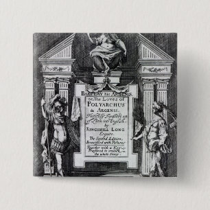 Macaron Carré 5 Cm Frontispice pour "Argenis" par John Barclay