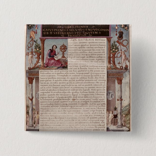 Macaron Carré 5 Cm Frontispice pour réserver I montrant une page de (Devant)