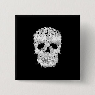 Macaron Carré 5 Cm Funny Skull Costume