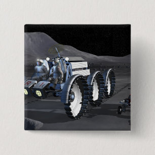 Macaron Carré 5 Cm Futures missions 8 d'exploration d'espace