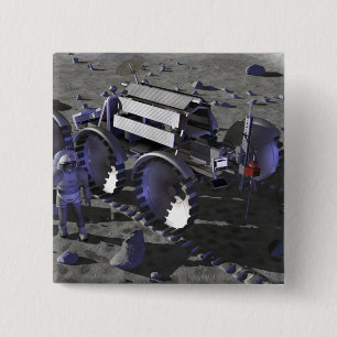 Macaron Carré 5 Cm Futures missions d'exploration spatiale 10