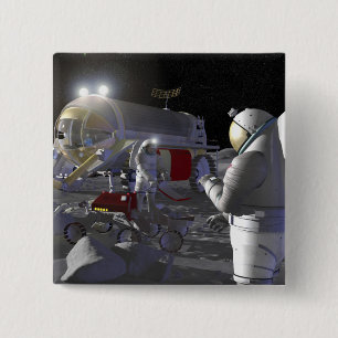 Macaron Carré 5 Cm Futures missions d'exploration spatiale 11