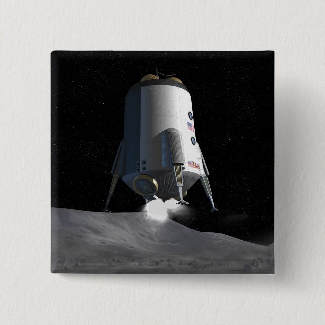 Macaron Carré 5 Cm Futures missions d'exploration spatiale 12 (Devant)