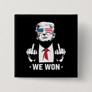 Macaron Carré 5 Cm Gagnant Trump Nous avons gagné Jour d'inauguration
