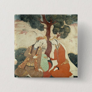Macaron Carré 5 Cm Galante de scène de l'ère de Shah Abbas I