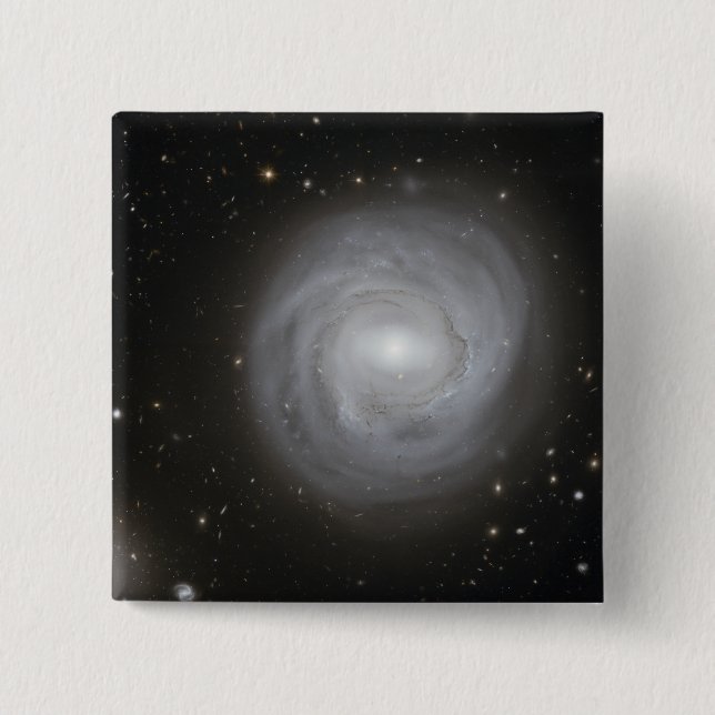 Macaron Carré 5 Cm Galaxie spirale NGC 4921 (Devant)