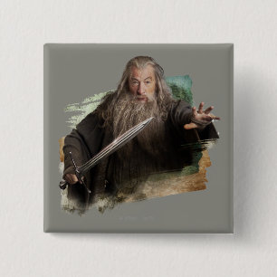 Macaron Carré 5 Cm Gandalf avec l'épée