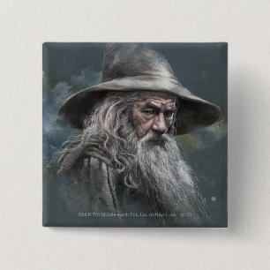 Macaron Carré 5 Cm Gandalf Illustration