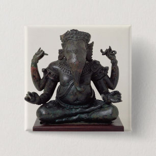 Macaron Carré 5 Cm Ganesh, 12th-early 13ème siècle en retard, Angko