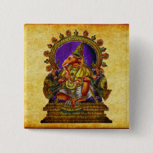 Macaron Carré 5 Cm Ganesha Deva antique
