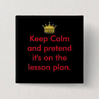 Macaron Carré 5 Cm Gardez Le Calme Enseignants !