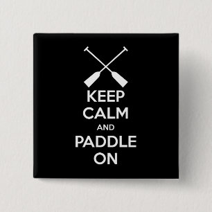 Macaron Carré 5 Cm Gardez le calme et pagayer