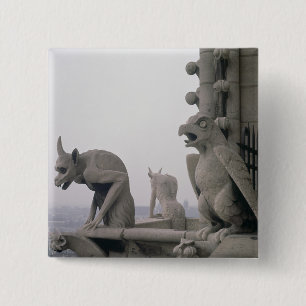 Macaron Carré 5 Cm Gargouilles sur la balustrade du grand