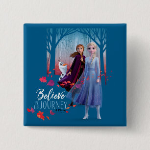 Macaron Carré 5 Cm Gelée 2 : Elsa, Anna, et Olaf Croire