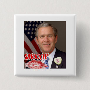 Macaron Carré 5 Cm George Bush Valentine's Day