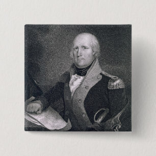 Macaron Carré 5 Cm George Rogers Clark (1752-1818) gravé par Thomas