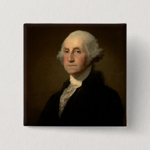 Macaron Carré 5 Cm George Washington 1er président américain par Stua