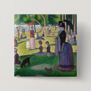 Macaron Carré 5 Cm Georges Seurat - Un dimanche après-midi à l'Île de