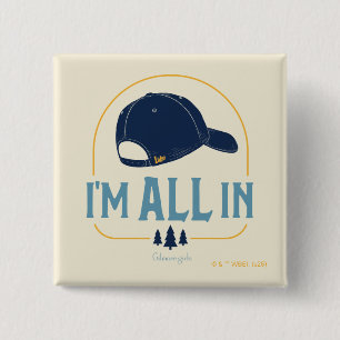 Macaron Carré 5 Cm Gilmore Girls Je suis tout dans le chapeau de Luke