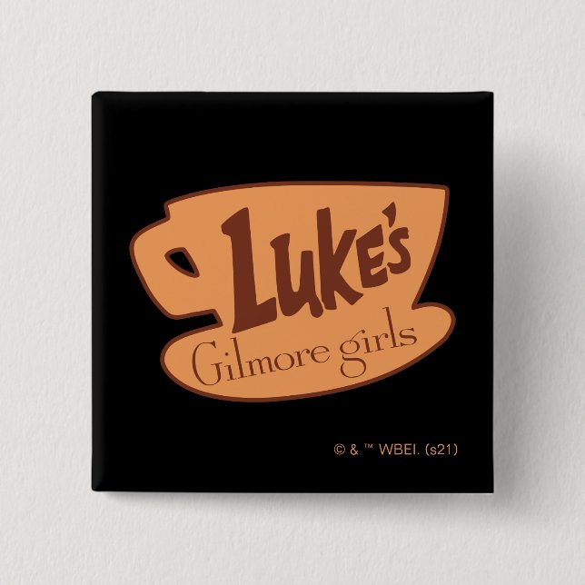 Macaron Carré 5 Cm Gilmore Girls | Logo Luke's Diner (Devant)