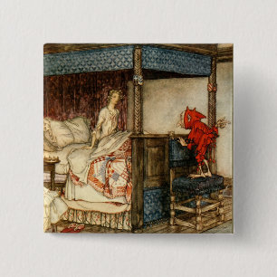 Macaron Carré 5 Cm Gnome Surprise par Arthur Rackham