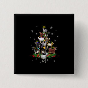 Macaron Carré 5 Cm Goat Christmas Tree Snow Goat Xmas