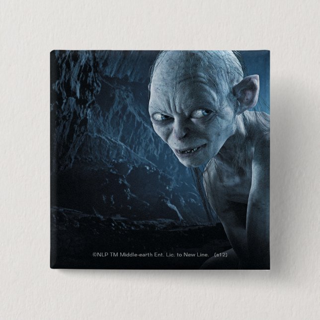 Macaron Carré 5 Cm GOLLUM™ dans le Cave (Devant)
