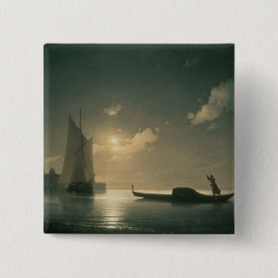 Macaron Carré 5 Cm Gondolier en mer par la nuit, 1843