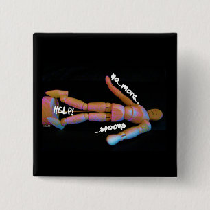 Macaron Carré 5 Cm Goupille d'avertissement d'insigne de bouton de