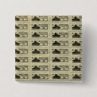 Macaron Carré 5 Cm Goupille de timbre de ration de guerre