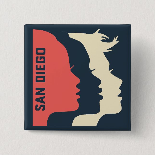 Macaron Carré 5 Cm Goupilles carrées générales de WMSD (Devant)