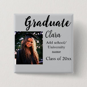 Macaron Carré 5 Cm Graduation ajouter nom classe de 20xx félicitation