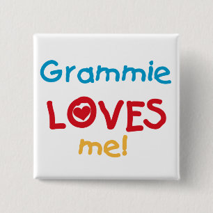 Macaron Carré 5 Cm Grammie m'aime T-shirts et cadeaux