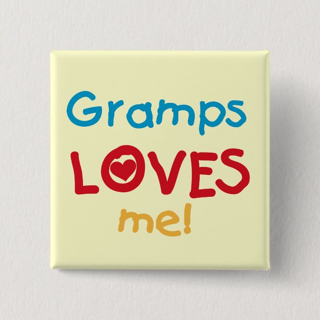 Macaron Carré 5 Cm Gramps m'aime T-shirts et cadeaux (Devant)