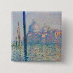 Macaron Carré 5 Cm Grand Canal Venise Monet Peinture Art