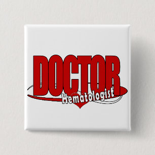 Macaron Carré 5 Cm GRAND DOCTEUR ROUGE hématologue de LOGO